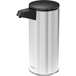 AIKE Automatic Soap Dispenser Stainless Steel with Sensor Infrared, 280ml Touchless Automatic Soap Dispenser USB Rechargeable