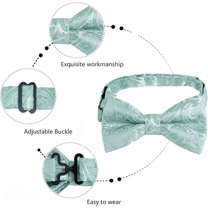 Набір аксесуарів Alizeal для чоловіків: краватка-метелик, нагрудна хустинка та запонки, колір кобальтово-синій