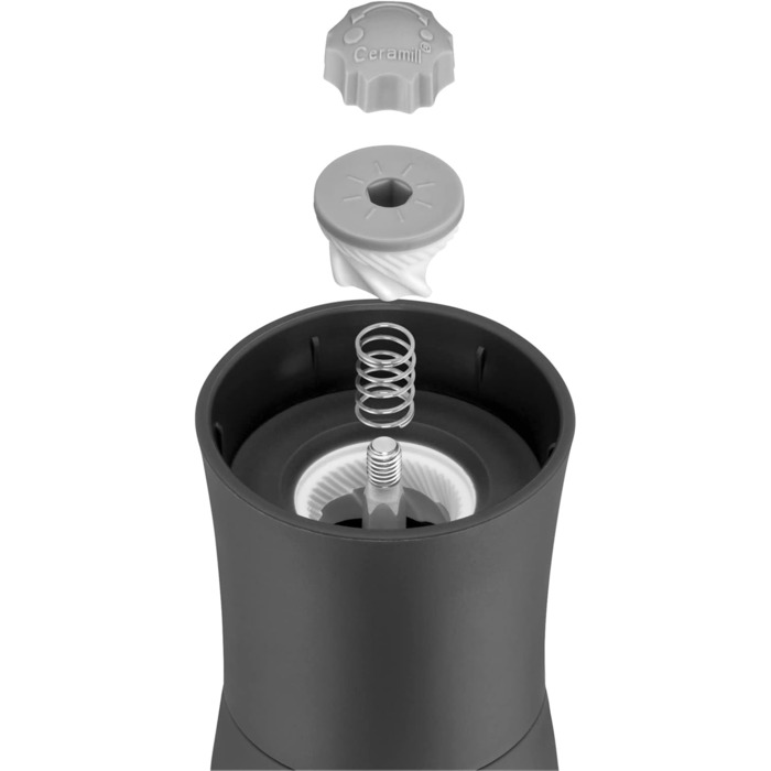 Набір млинок для солі та перцю WMF Trend 2 шт., сірий, з керамічним жорном, для спецій, придатний для миття в посудомийній машині