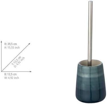 Набір для туалету WENKO Pottery Petrol: кераміка з змінним насадкою для унітазу Petrol