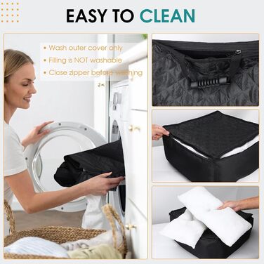 Автомобільний лежак для собак 2-в-1, чорний. Зігсвіт, з ременями безпеки, вбираючою підстилкою та знімним чохлом. Для маленьких собак