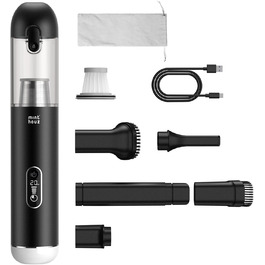 Портативний бездротовий пилосос Minthouz 20 KPa з LED-підсвічуванням, швидка зарядка QC 3.0, для авто, дому та офісу