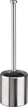 Набір для туалету Bambelaa: щітка для унітазу, гачок, контейнер з нержавіючої сталі, скло, чорний, срібний (10 x 36,5 см)