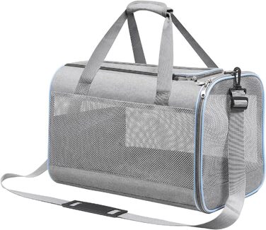 Сумка для собак Cinnani: переноска, сумка через плече для подорожей, міцна, з якісних матеріалів (темно-сіра)