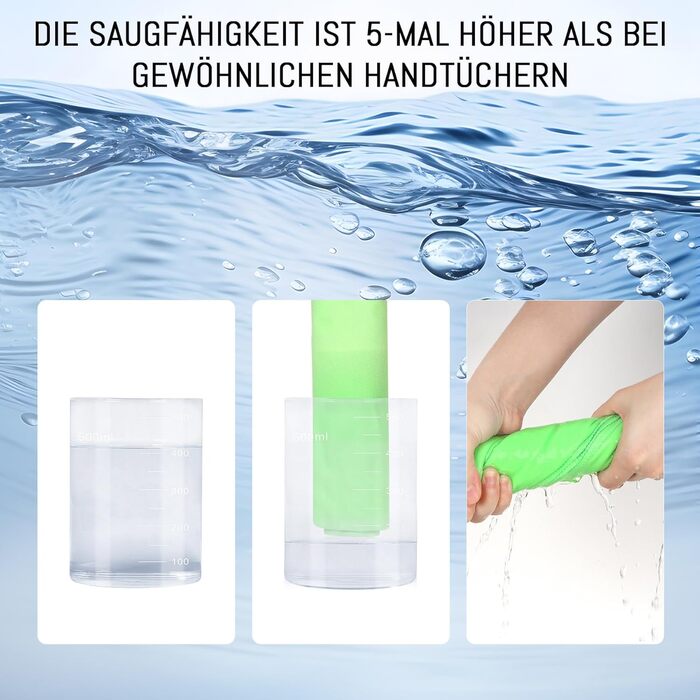 Набір з 2 рушників з мікрофібри: великий (180x90 см) для пляжу та маленький (80x40 см) спортивний. Швидковисихаючі та пісконепроникні рушники для пляжу, сауни, трекінгу (світло-зелений)