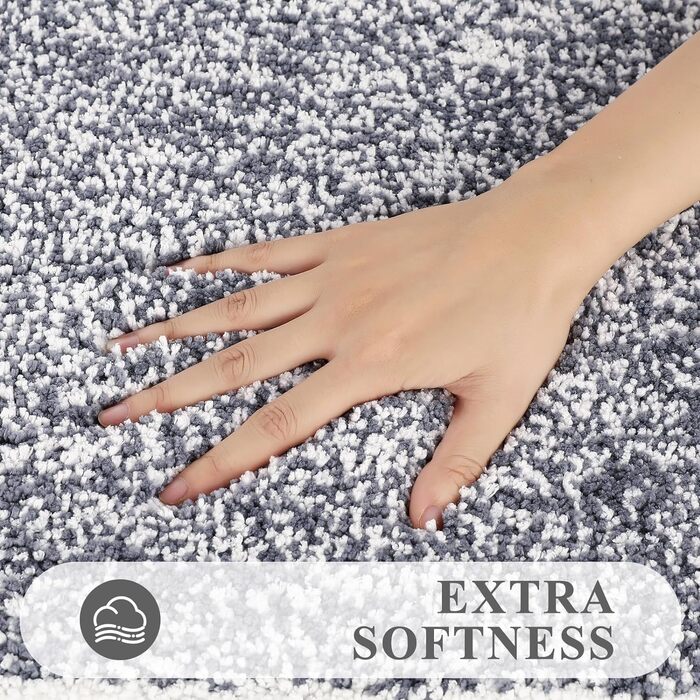 Килимок для ванної кімнати SHACOS, антиковзкий, м'який, водопоглинаючий, 45 x 65 см, сірий