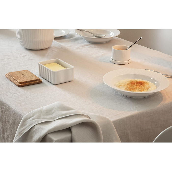 Eva-Trio | Butter Dish with Lid Nova | Keep your butter elegantly and hygienically in a porcelain jar with a wooden lid | Legio Tableware