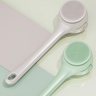 Multifunctional Electric Bath Brush, Shower Brush, Double Handle, 4 Interchangeable Heads for Cleaning