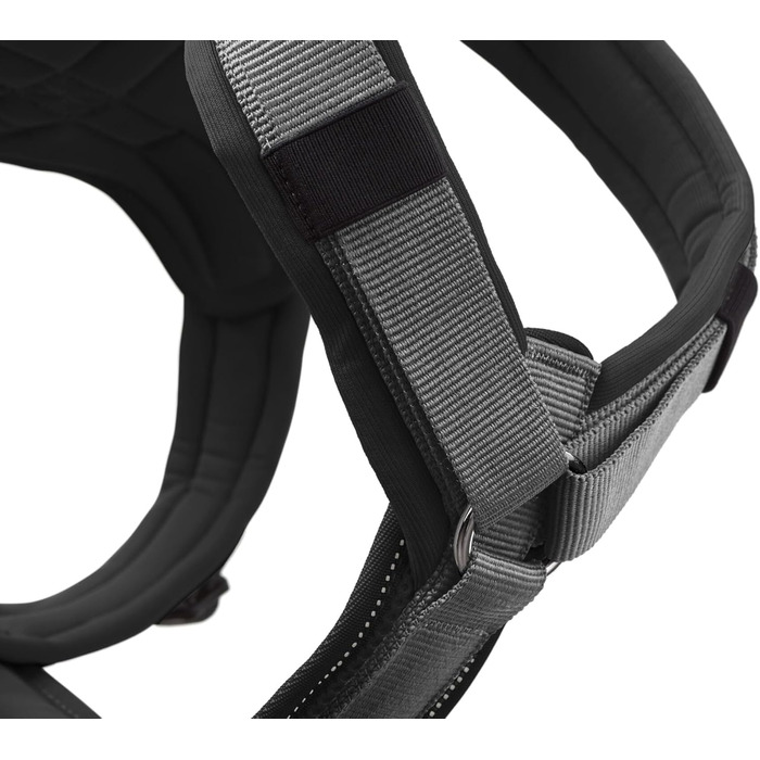 Нашийник для собак HUNTER Hundegeschirr Maldon UP, чорний/сірий, XS: м'який, комфортний, з 3M Scotchlite, регулюється