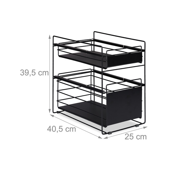 Relaxdays Drawer Shelf with 2 Baskets