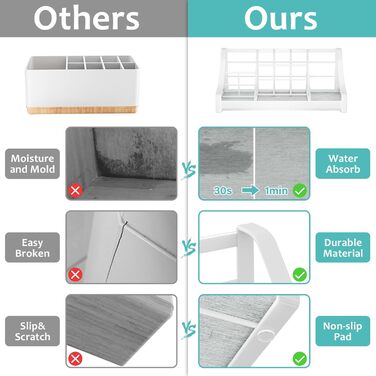 Toothbrush Holder, Instant Organizer – Bathroom Countertop Organizer, Kids, Electric Toothbrush & Toothpaste Holder – 7 Compartments, Bathroom Sink Accessories, Storage