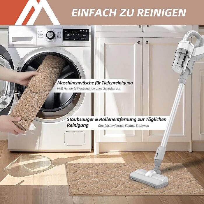 Килимок для входу COSY HOMEER 50x80 см, бежевий, вологозахисний, антиковзкий, машинне прання, для дому, кухні, коридору