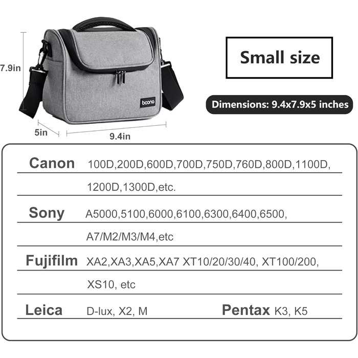 Сумка для камери Linpr: компактна, водонепроникна, для Canon/Sony/Nikon