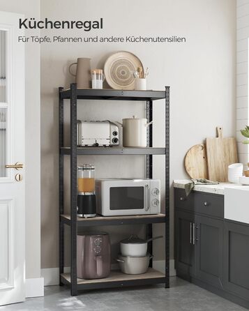SONGMICS 4-Tier Adjustable Storage Shelf