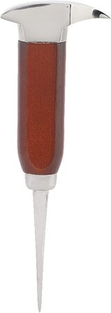 Stainless steel ice pick with wooden handle, breaker, chisel, removal of crushed carving tool in Japanese style for kitchens, bars, bartenders, picnics, camping and restaurants