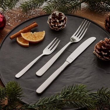 Amefa SATINA Cutlery Set, 30-Piece, Cutlery for 6 People, Dishwasher-Safe, Stainless Steel 18/10, Special Wave Cut, Hardened Blade Steel Satina 30-Piece