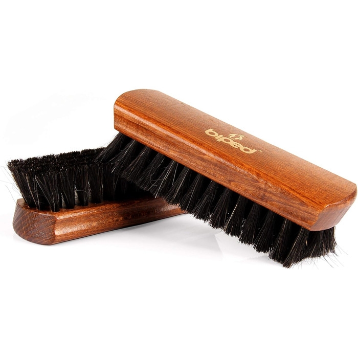Biped 12-Piece Shoe Care Set for Smooth Leather – Wooden Shoe Brushes with Horsehair – Made in Germany – Classic Edition z2604