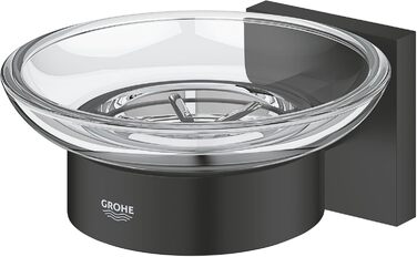 Милотримач GROHE Start Cube, чорний матовий, на клейкій основі, без свердління (до 5 кг), з кріпленням, прихований монтаж, з шурупами та дюбелями (клей окремо)