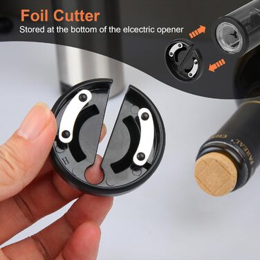 Electric Wine Opener 4-in-1 Set with Automatic Wine Decanter & Wine Opener USB-C Rechargeable, Vacuum Stoppers, Foil Cutters, Gift Box for Wine Lovers