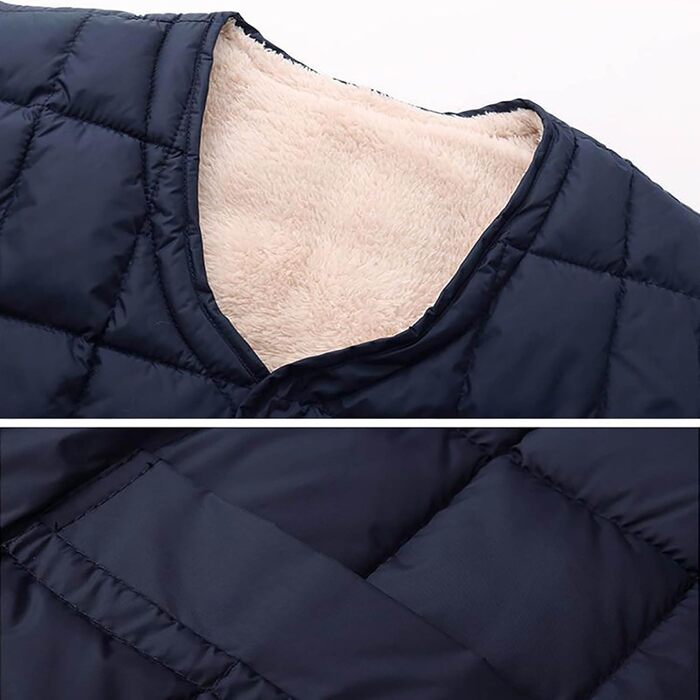 Чоловіча степна жилетка з коміром-стійкою, тепла зимова жилетка з щільною тканини, з блискавкою, преміум-якість, водовідштовхувальна, без рукавів, чоловіча куртка для активного відпочинку (L, 03 Синій)