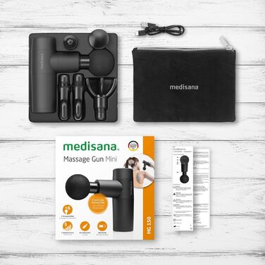 Масажер Medisana MG 150 Mini - 6 насадок, 5 рівнів вібрації, LED-дисплей, для тіла