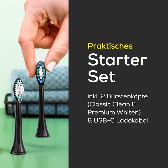 Електрична зубна щітка Beurer SC 50 Чорна: 5 режимів чищення, датчик тиску, дисплей, 2 насадки