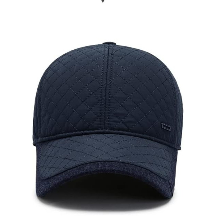 YAMEE Бейсболка чоловіча зимова зі складними навушниками, унісекс, синій (2125)