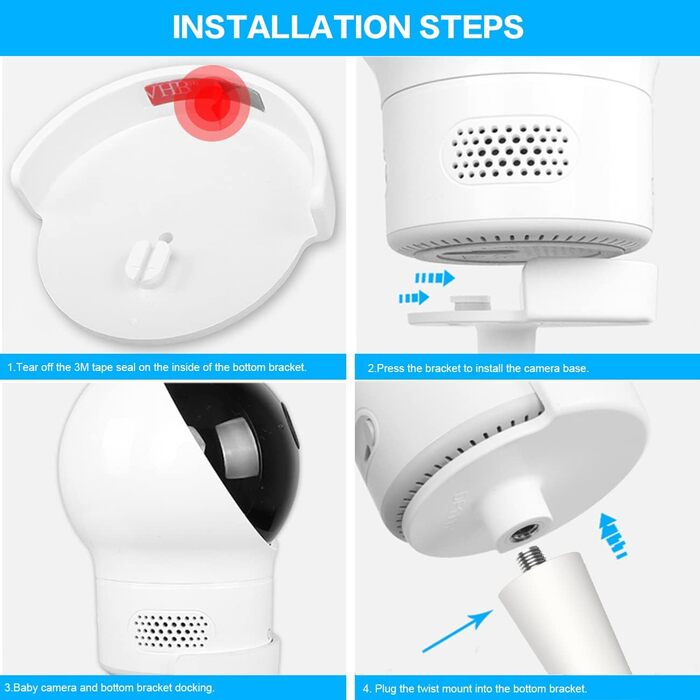 Тримач для дитячого монітора eufy SpaceView/Spaceview S/Spaceview Pro, гнучкий, для дитячої кімнати