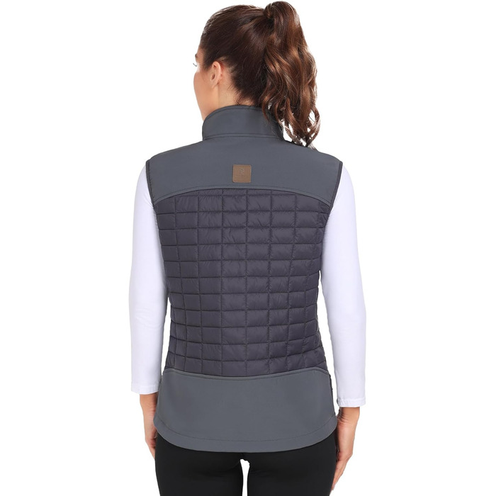 Жіноча жилетка Little Donkey Andy Легка пухова, тепла безрукавка для активного відпочинку, туризму, бігу, подорожей, колір темно-сірий