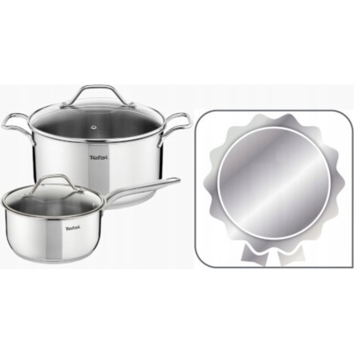 Каструля з кришкою Tefal Intuition для індукційних плит, нержавіюча сталь, 2,9 л, 20 см