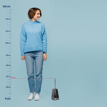 Набір для чищення унітазу Levin, щітка з контейнером, 38 см, темно-сірий