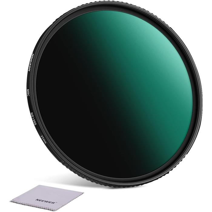 Фільтр ND1000 NEEWER (77mm) - нейтральний, 10 ступенів затемнення, з нанопокриттям, HD скло