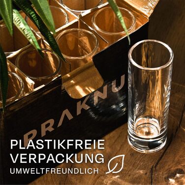 Pack of 24 Schnapsgläser (Shot Glasses) made of Glass, 5cl - Dishwasher Safe - Stable thanks to thick base - Shot glasses for every party