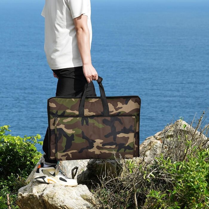 Bingfu Travel Bag for Starlink Gen3 Satellite Internet Kit – Double Pocket Design for Antenna, Ethernet Cable, Router, Power Supply – Ideal for RV Camping and Outdoor Use, Camouflage Pattern