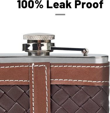 Чоловічий фляга LHD HOME 237 мл, шкіряна пляшка, подарунковий набір, нержавіюча сталь 304, з воронкою та шнапсобіками, чорний