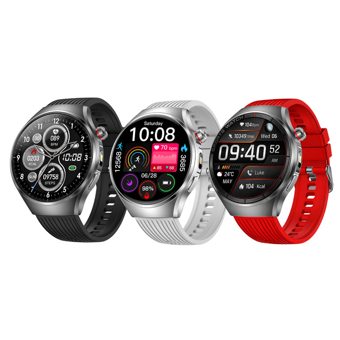 Смарт-годинник Lazird ZEGAREK з функціями ЕКГ, тонометром та глюкометром, чорний