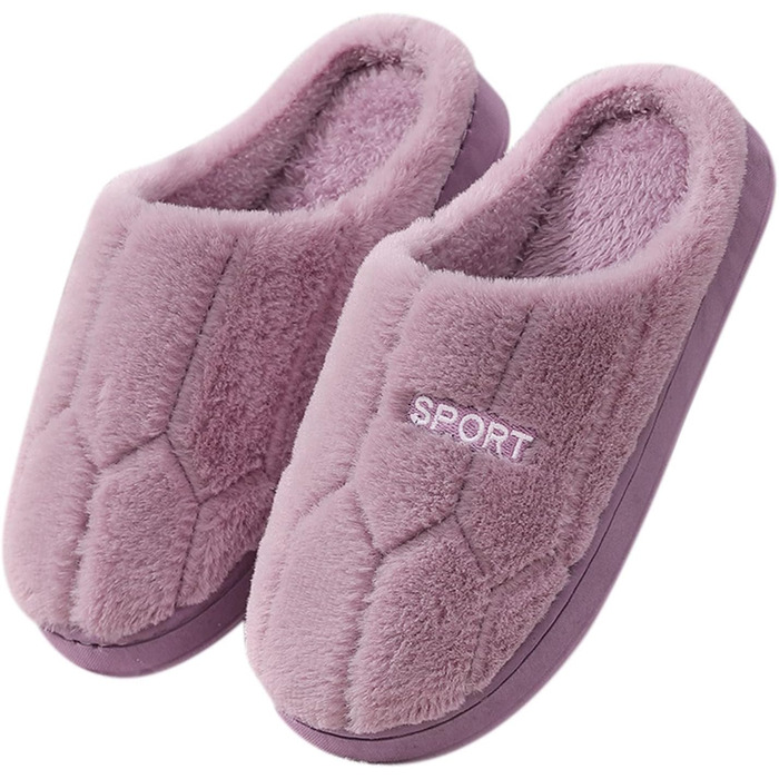 Жіночі плюшеві шльопанці, теплі фетрові тапочки-шльопанці, 36-45 (36/37 EU, Z002 Purple)