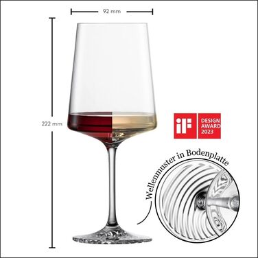Набір келихів для вина Zwiesel Glas Allround Echo (4 шт.), німецька якість, Tritan-кристал, для миття в посудомийній машині