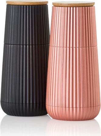 Набір для перцю та солі AdHoc MP155 Scape з керамічним млинком CeraCut®, регулювання помелу, темно-зелений та світло-зелений, у подарунковій упаковці