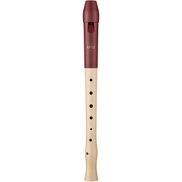 Блокфлейта Moeck Flauto 1 Plus 1020 з кленовго дерева, голівка з пластику, червона