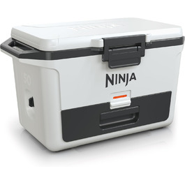 Ninja FrostVault Холодильник 47л, Преміум ізольована охолоджувальна сумка, зберігає лід до 6 днів, вбудований лоток для сухого льоду з температурою холодильника, вміщує 80 банок, сірий колір (FB151EUGY)