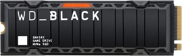 SSD накопичувач WD_BLACK SN850X 8TB PCIe Gen4 з радіатором - ігровий SSD, 7300 МБ/с читання, 6300 МБ/с запис