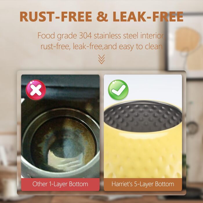 Чайник Harriet Teekessel для плити, 2.5 QT, флейтовий, з 5-шаровим дном, з нержавіючої сталі, з термостійкою ручкою, для газових та електричних плит, червоний глянцевий (жовтий глянцевий)