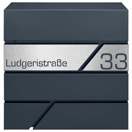 Поштовий ящик з газетницею з нержавіючої сталі, настінний, з замком та відділенням для преси - лазерне гравіювання (Модель 3)