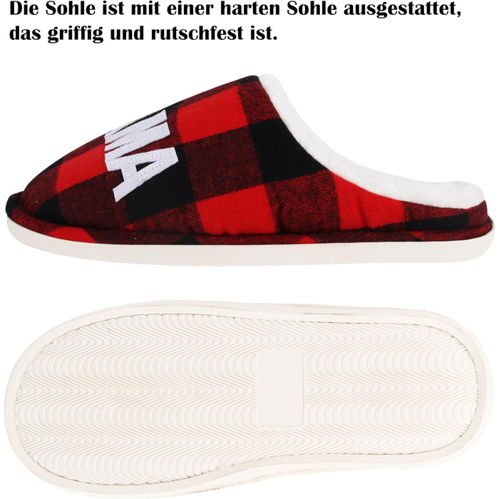 Тапочки жіночі зимові подарунок для жінок, теплі, м'які, з плюшу, антиковзкі, кумедні (40/41 EU, багато кольорів, Найкраща Мама)