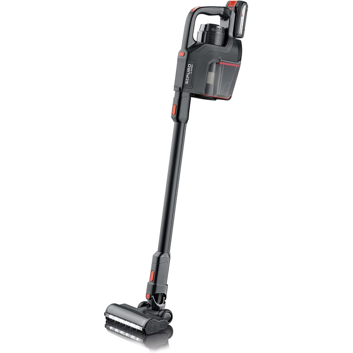 SEVERIN SEPURO: Акумуляторний ручний та стійковий пилосос з технологією мішка та акумулятором Einhell Power. Бездротовий пилосос з мішком для алергіків, акумуляторний пилосос, HV 7185 (PRO безмішковий варіант)