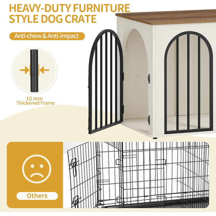 Сучасна собача будка-меблі Hzuaneri DFC85101B, 80 см, 3 двері, коричнева