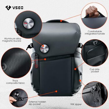 Рюкзак фотографський VSGO Black Snipe 16L для DSLR/SLR камер, DJI стабілізаторів та подорожей