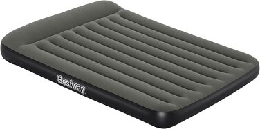 Надувне ліжко Bestway TriTech з вбудованим акумулятором та насосом Double XL, 203 x 152 x 30 см, сірий колір