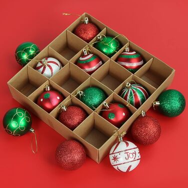 Набір ялинкових прикрас Bluelves, 16 шт, рожеві кулі 6 см, пластик